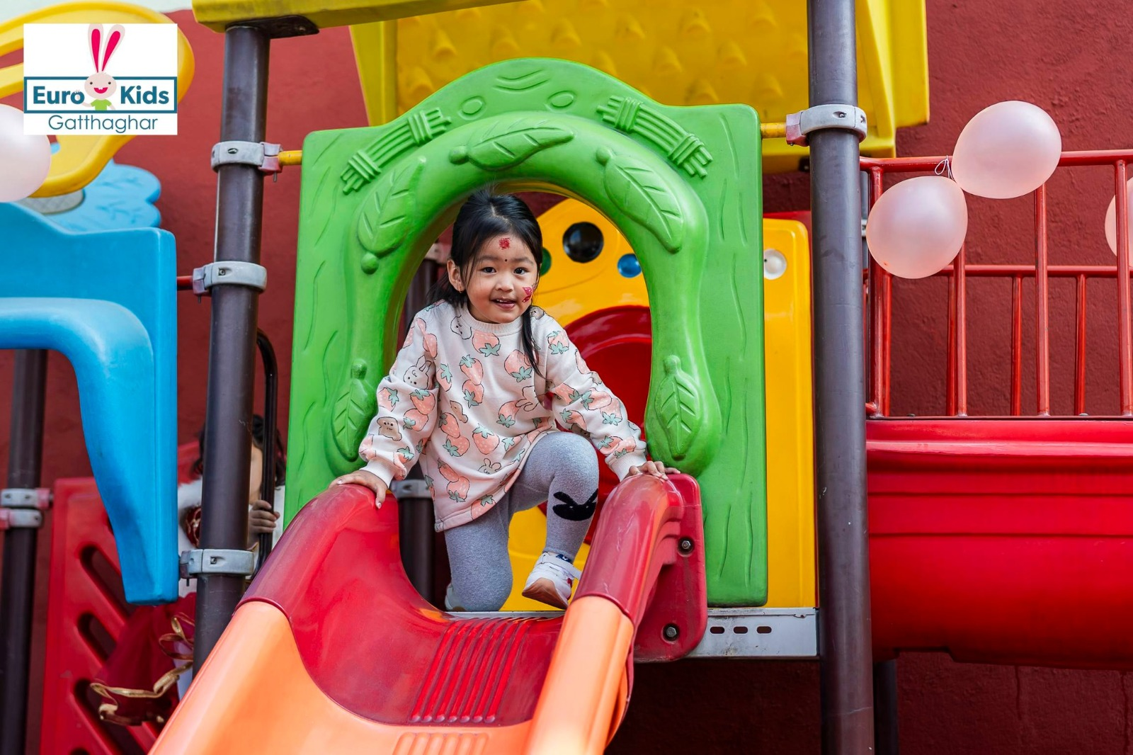 Happy children learning together